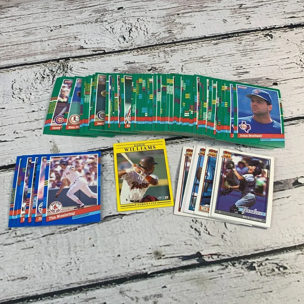 Baseball Cards Lot 1991 Topps Fleer‎ Donruss MLB Trading Collection Vintage